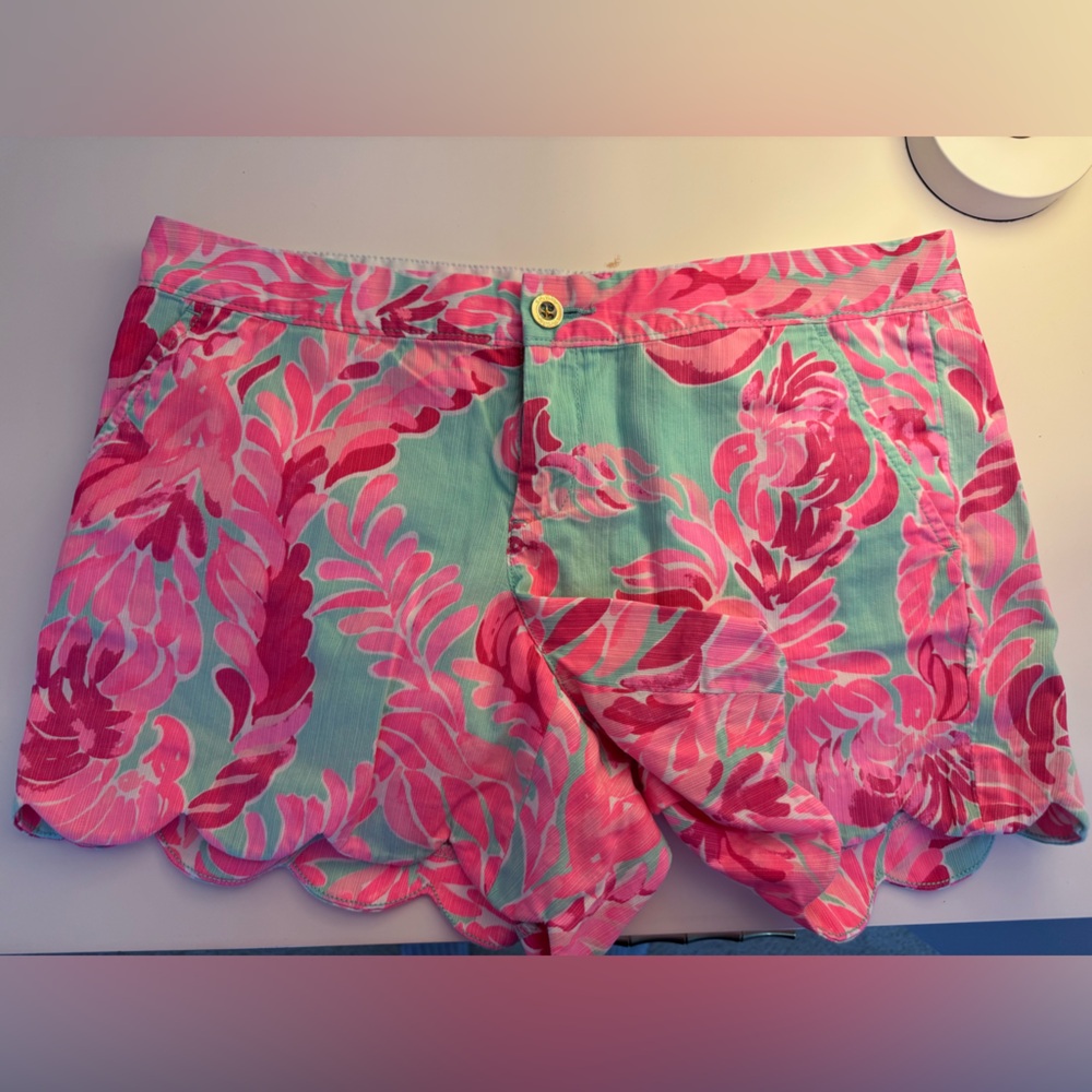 Lilly Pulitzer Pink and Blue Floral Shorts